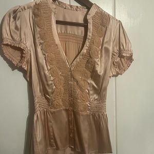 Pink Silk Rose Top Medium